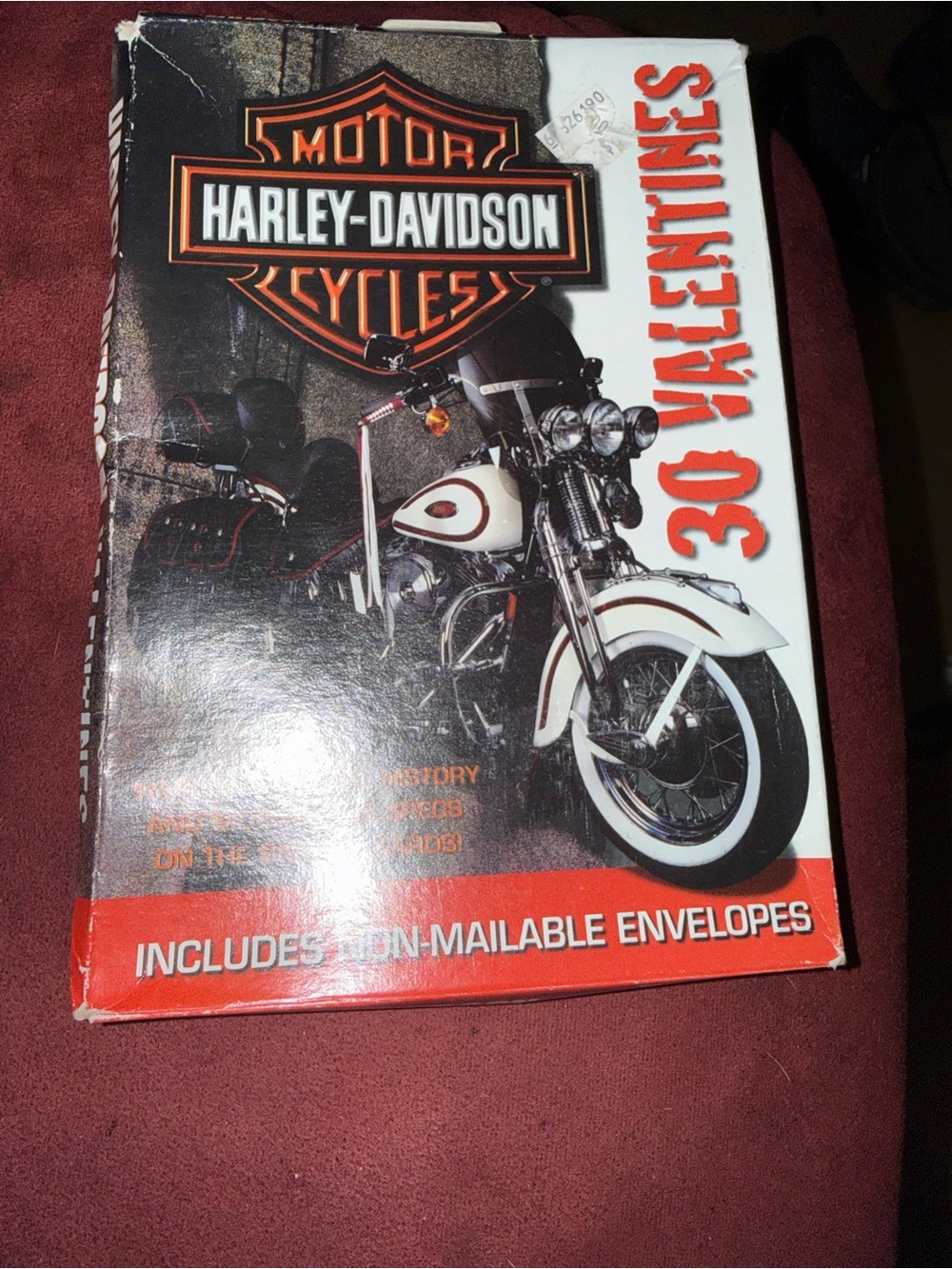 Harley-Davidson Red, Black & White Motorcycle Card Set